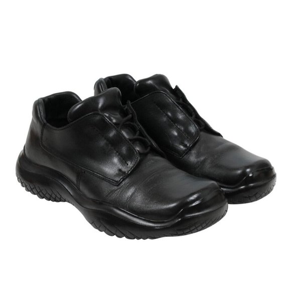 Prada Men Vintage Chunky Derby 7.5 UK8.5 Black Leather AW99 Square Toe Platform - Picture 1 of 11
